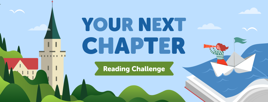 Banner with text: Your Next Chapter Reading Challenge